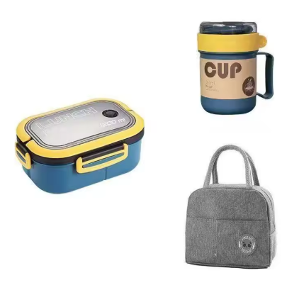 Swift-Food Set™ Completo | Kit Pranzo Completo con Lunch Box + Borsa Termica + Tazza Zuppa