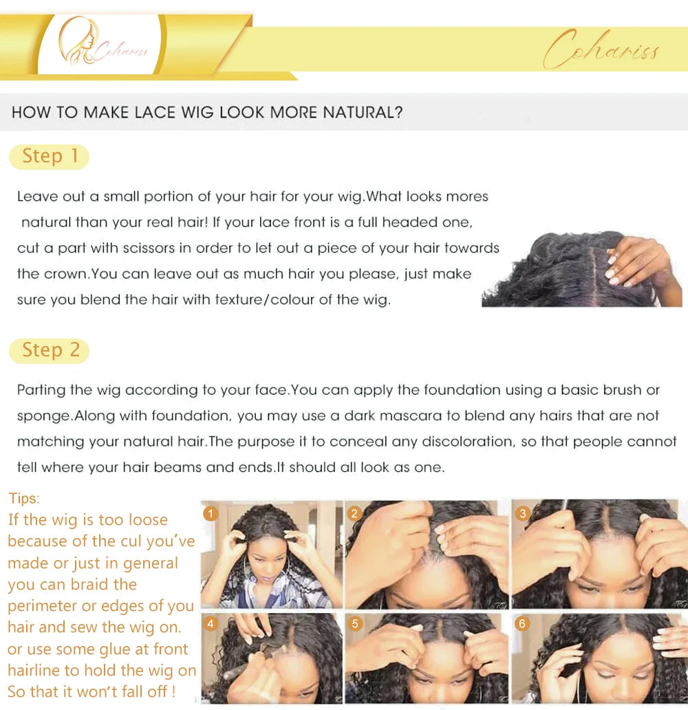 RealWigWave 360™ | Parrucca Capelli Veri Mossi - Cinturino Invisibile a 360° | Effetto Bagnato - Pizzo Perimetrale Invisibile