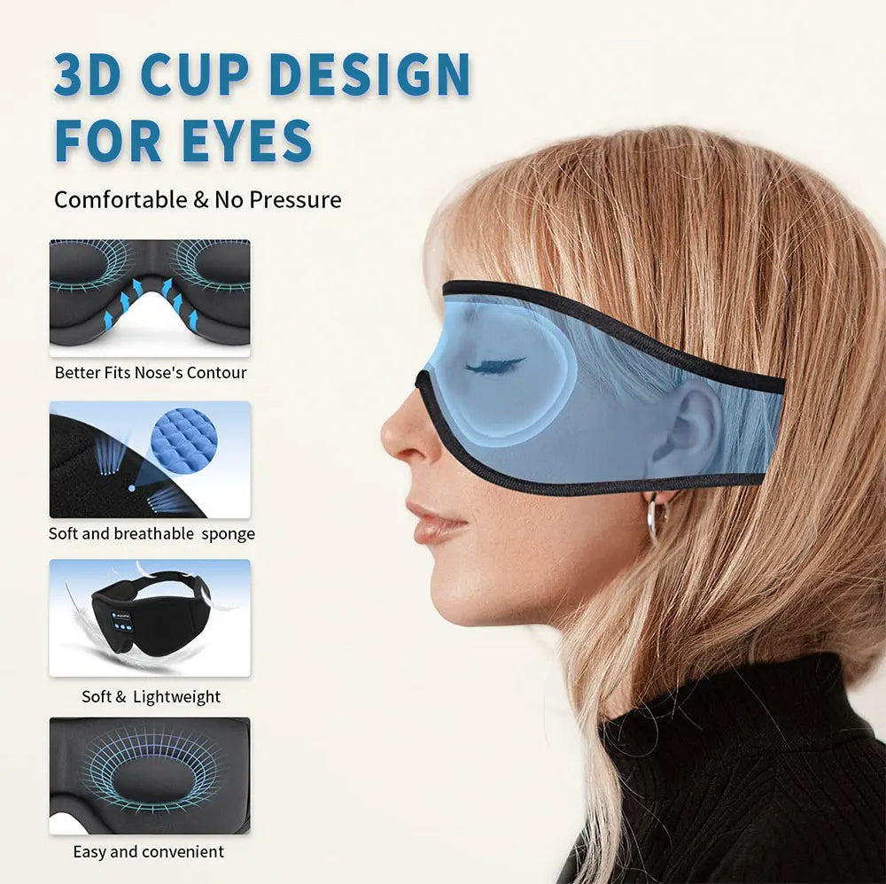 DreamSound™ - Maschera Sonno 3D Bluetooth & Musica HD | GlobTreater™