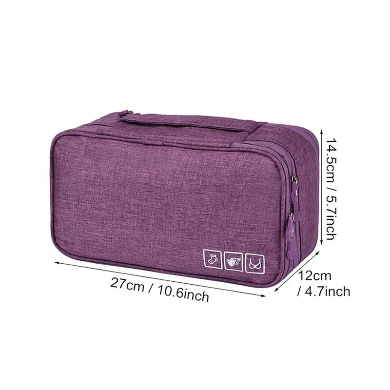 Travel-Organizer Elite™ | Borsa Multi-Scomparto per Biancheria e Cosmetici - Organizer da Viaggio a Strati Differenziati