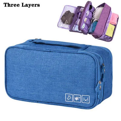 Travel-Organizer Elite™ | Borsa Multi-Scomparto per Biancheria e Cosmetici - Organizer da Viaggio a Strati Differenziati