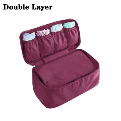 Travel-Organizer Elite™ | Borsa Multi-Scomparto per Biancheria e Cosmetici - Organizer da Viaggio a Strati Differenziati