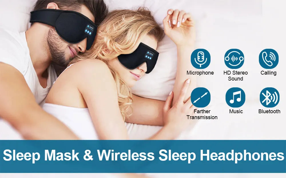 DreamSound™ - Maschera Sonno 3D Bluetooth & Musica HD | GlobTreater™