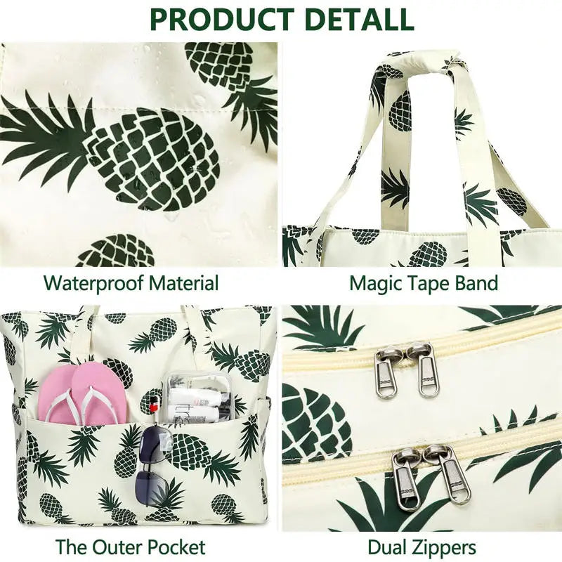 Summer-Tote™ | Borsa da Spiaggia Impermeabile in Oxford di Grande Capacità - Tasche Esterne per Accessori