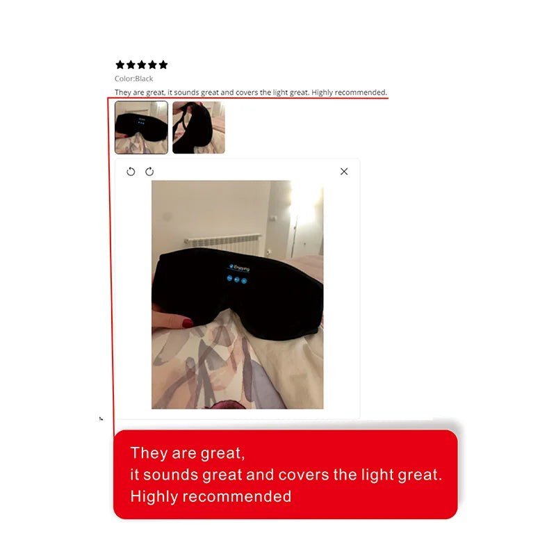 DreamSound™ - Maschera Sonno 3D Bluetooth & Musica HD | GlobTreater™