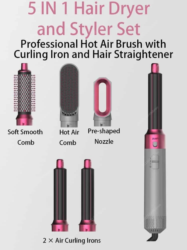 GlobTreater™ Air-Stylist Pro | Multistyler 5-in-1 con Custodia Premium in Pelle
