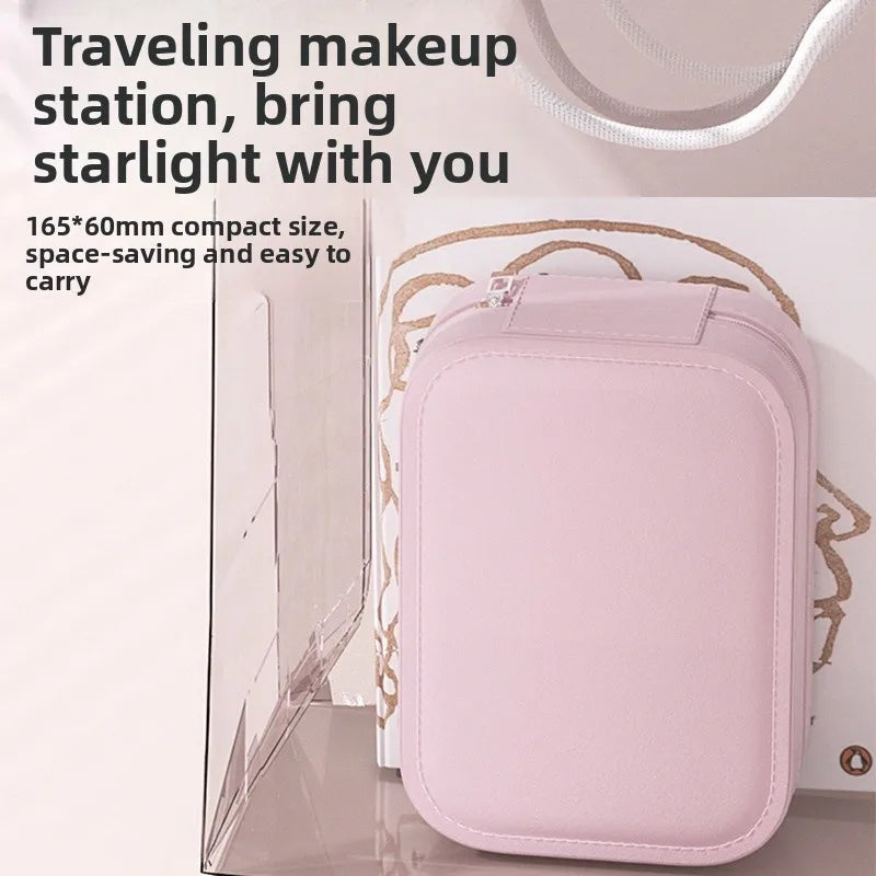 BeautyLed™ - Beauty Case da Viaggio con Specchio LED a 3 Intensità | Mini Makeup Station
