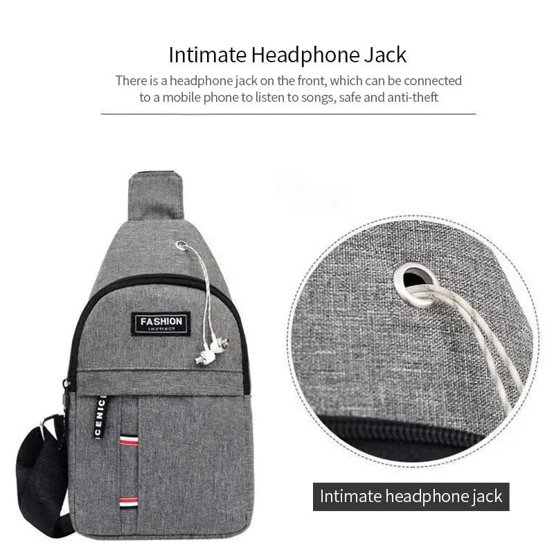TravelSling™ – Mini Zaino Monospalla Impermeabile da Viaggio | Porta Documenti e Telefono