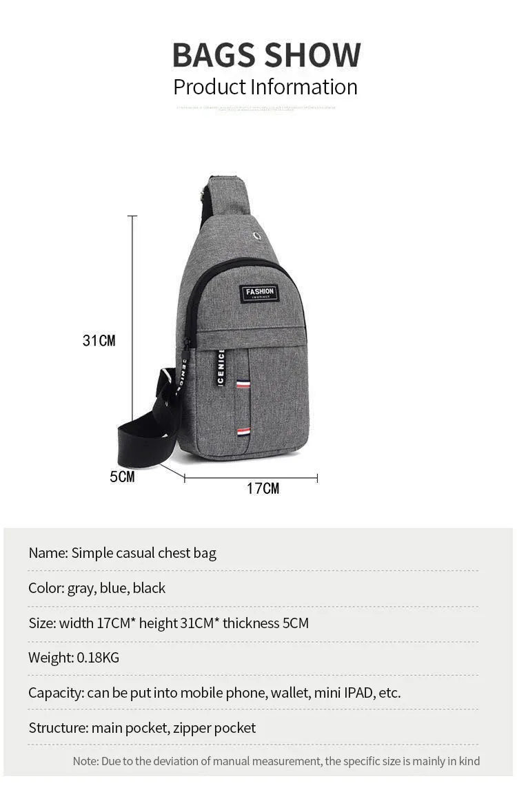 TravelSling™ – Mini Zaino Monospalla Impermeabile da Viaggio | Porta Documenti e Telefono