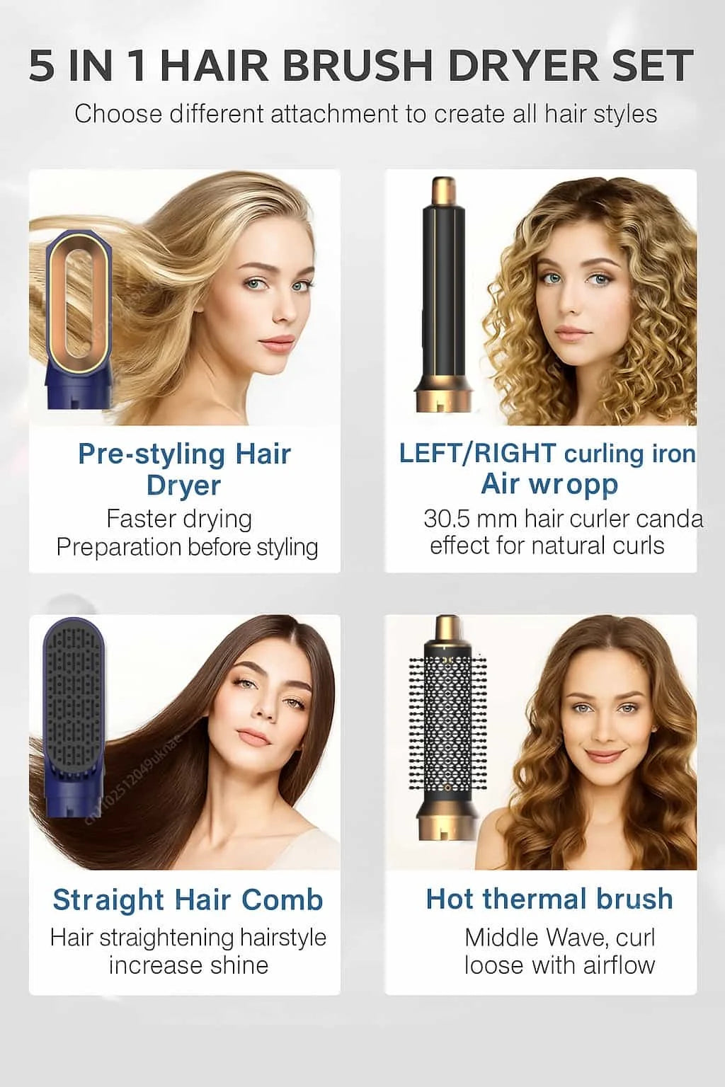 GlobTreater™ Air-Stylist Pro | Multistyler 5-in-1 con Custodia Premium in Pelle
