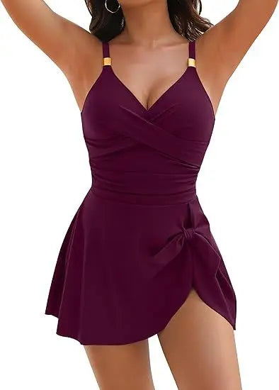 RivieraChic™ | Costume Intero Modellante - Slim Fit | Scollo a V Profondo e Schiena Scoperta