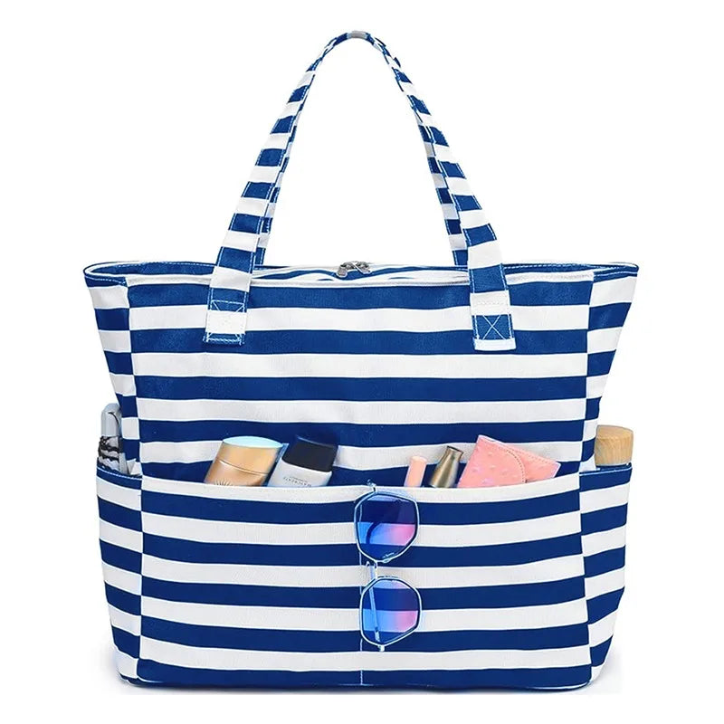 Summer-Tote™ | Borsa da Spiaggia Impermeabile in Oxford di Grande Capacità - Tasche Esterne per Accessori