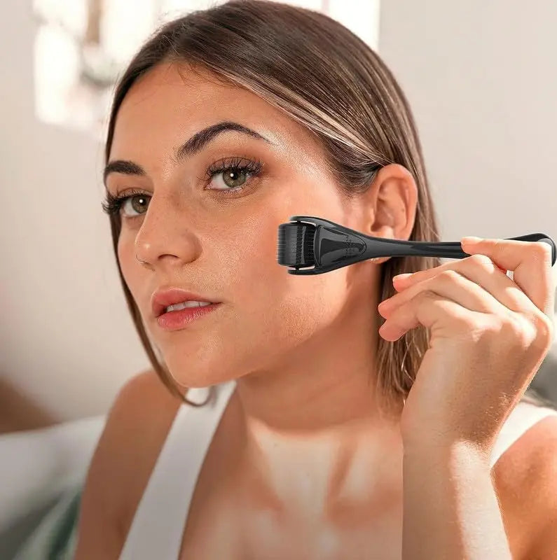 Derma-Boost™ Pro | Roller Micro-Aghi 540 per Capelli e Barba (0.2mm - 0.25mm - 0.3mm) | Trattamento Pelle e Viso