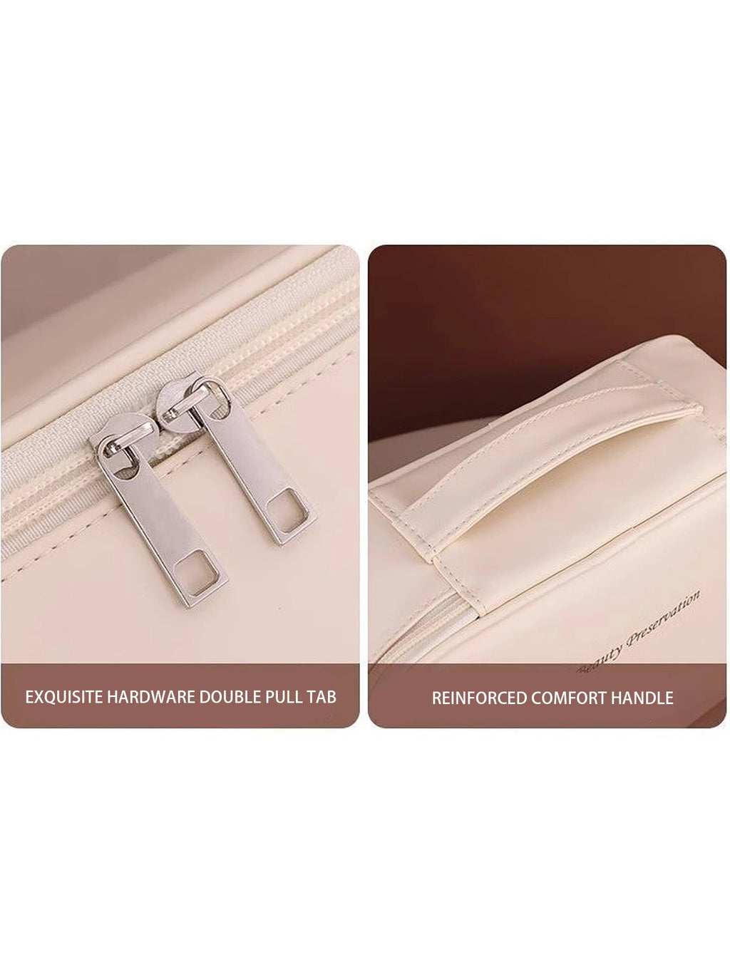 Vanity-Case Pro™ | Borsa da Trucco in Ecopelle a Doppio Strato - Beauty Case professionale da Viaggio