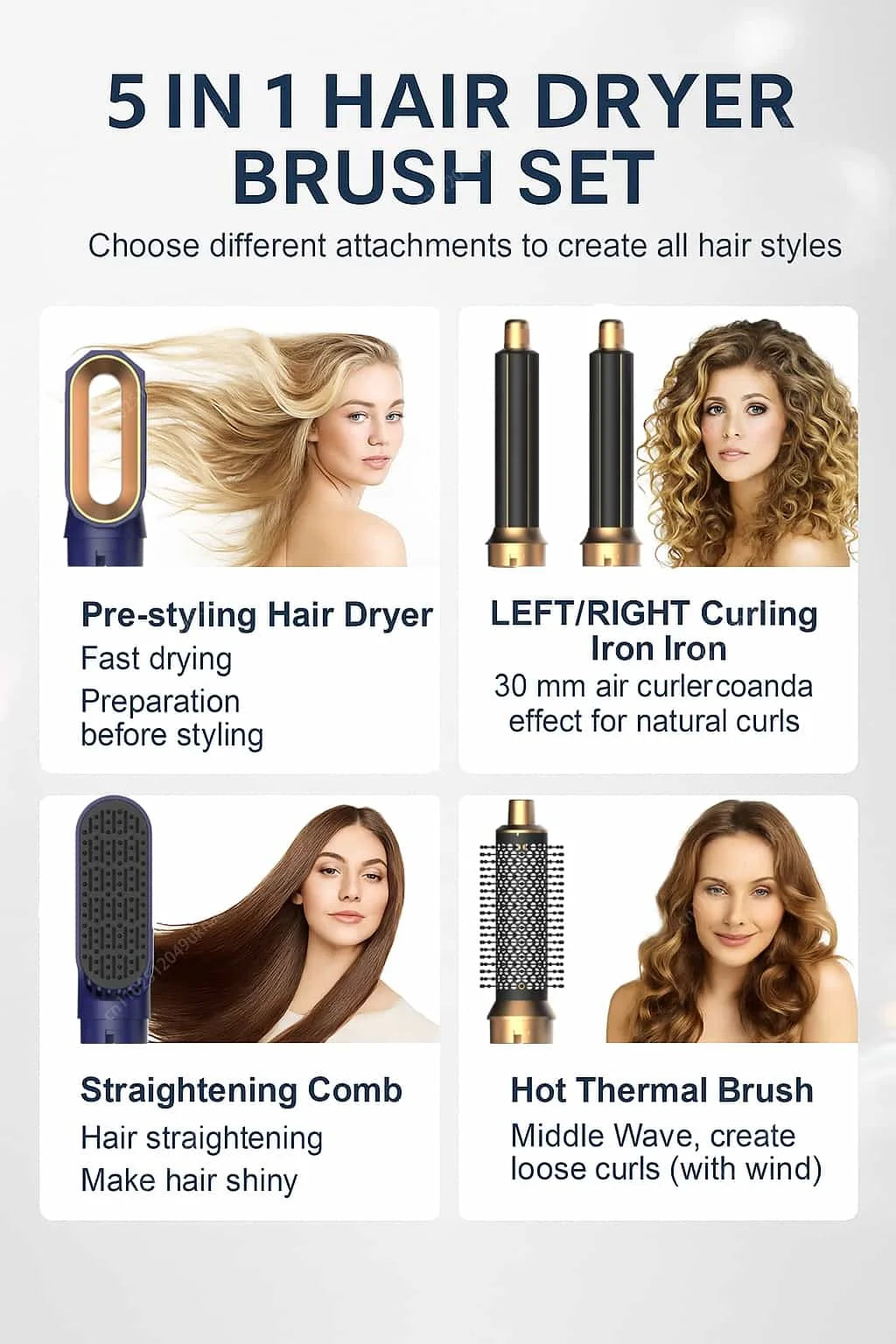 GlobTreater™ Air-Stylist Pro | Multistyler 5-in-1 con Custodia Premium in Pelle