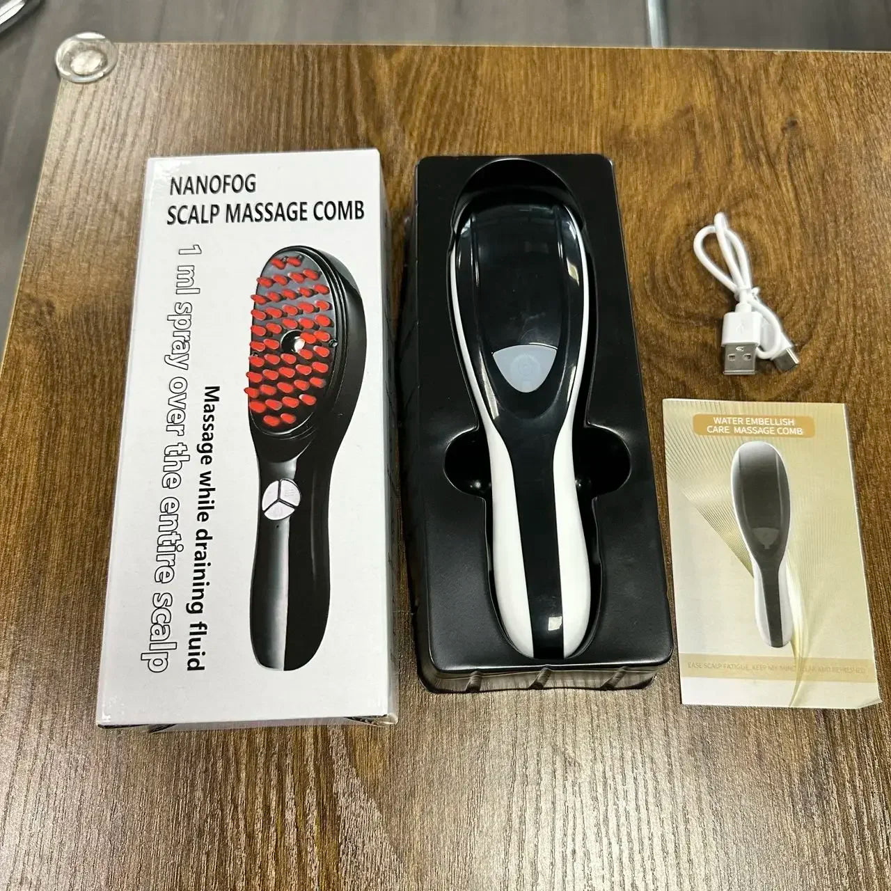 GlobTreater™ Hair-Regrow Pro - Spazzola Professionale Anticaduta e Massaggiante con Fototerapia LED | Applicatore Olio Integrato