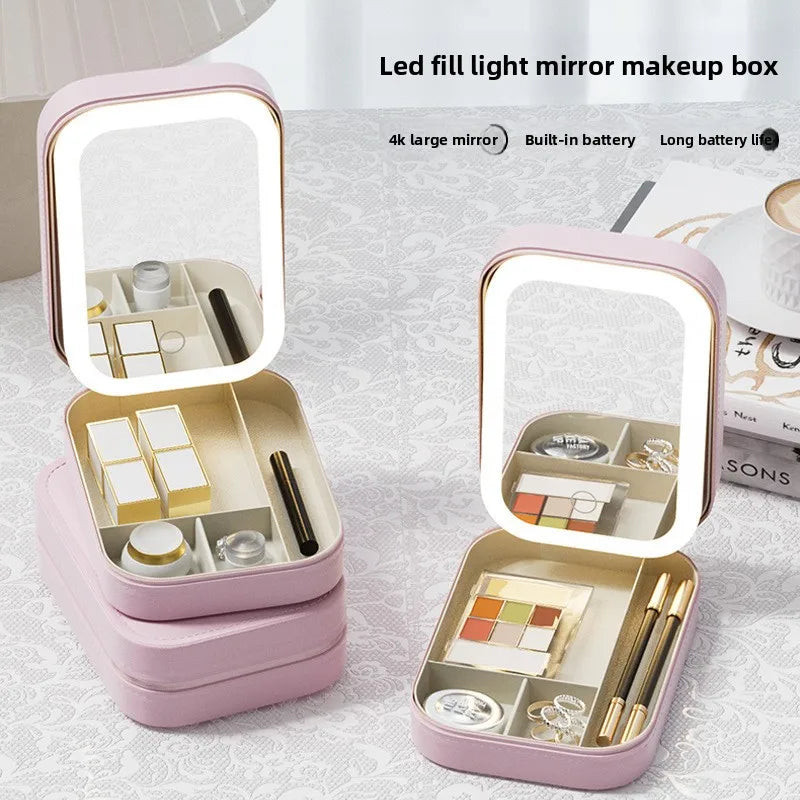 BeautyLed™ - Beauty Case da Viaggio con Specchio LED a 3 Intensità | Mini Makeup Station