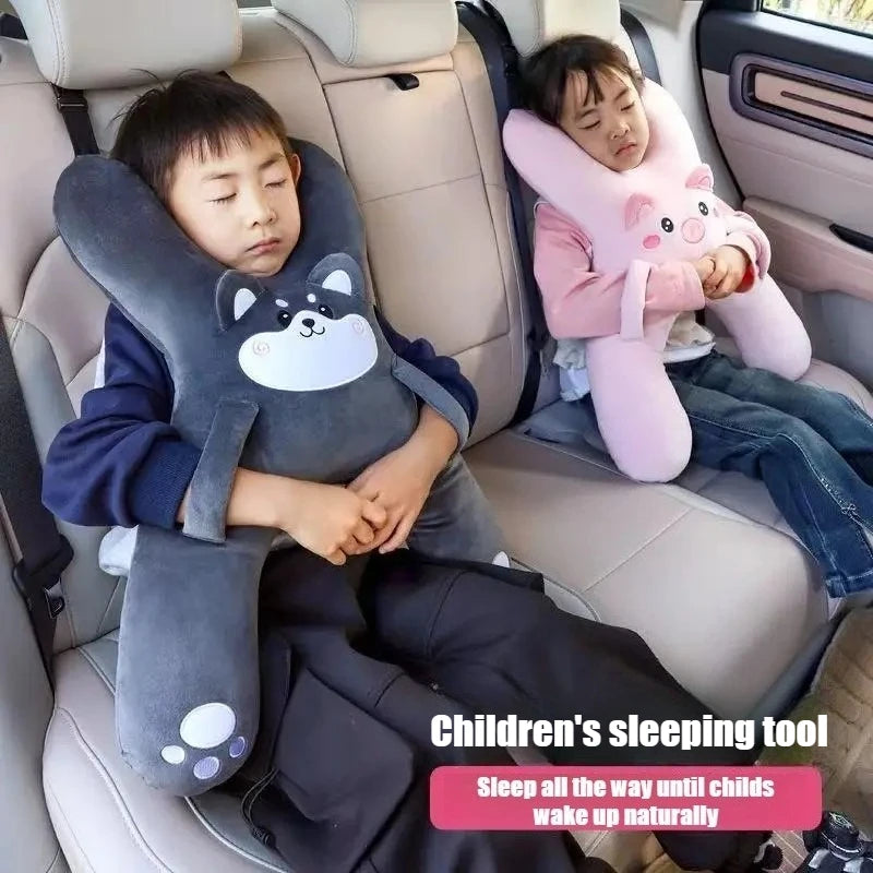 Sleep-Safe Travel Pillow™ | Cuscino Auto Protettivo e Confortevole per Bambini - Cuscino da Viaggio con Cintura di Sicurezza