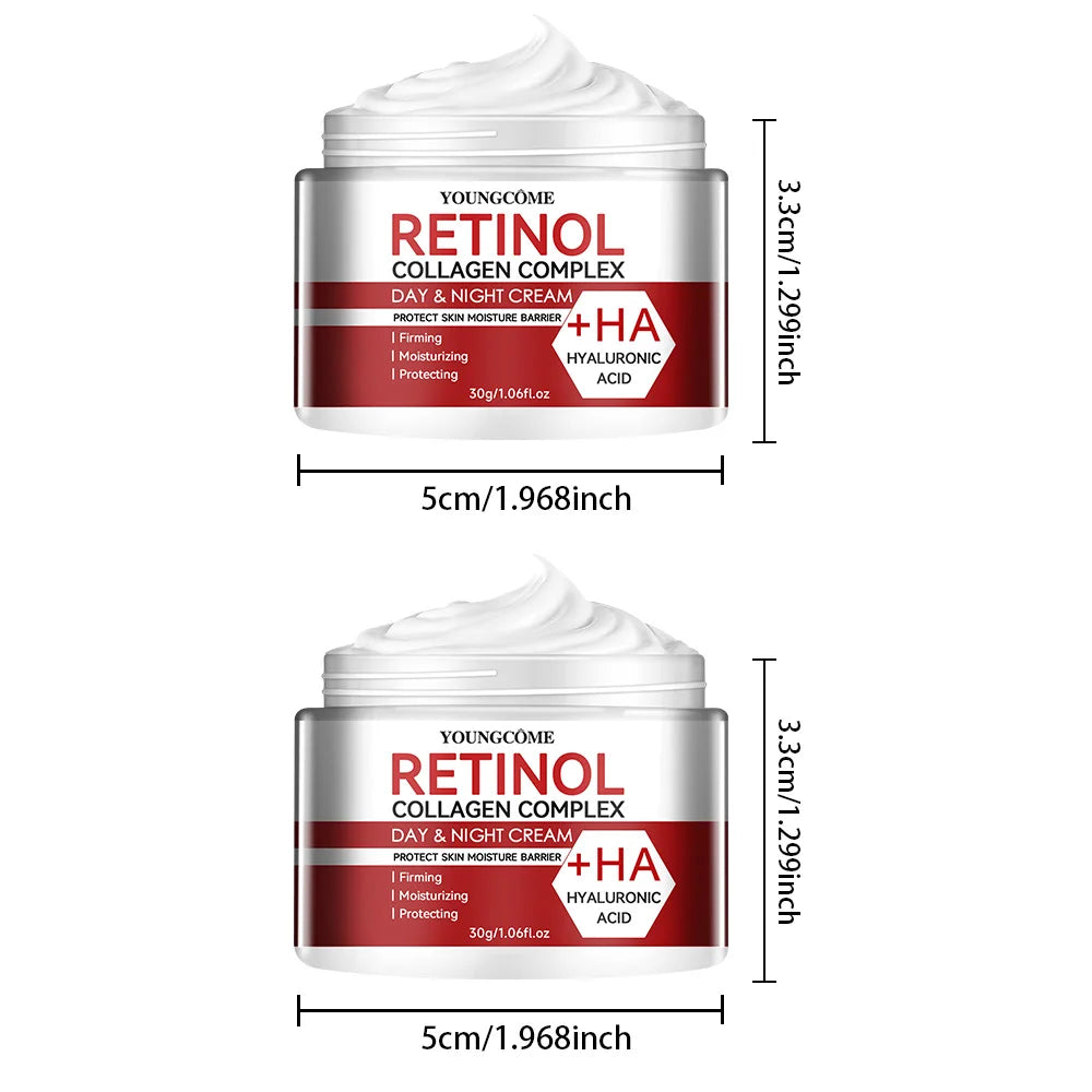 Retinol Collagen Complex™ | Crema Viso Rigenerante Giorno e Notte - Trattamento Intensivo Collagene e Acido Ialuronico
