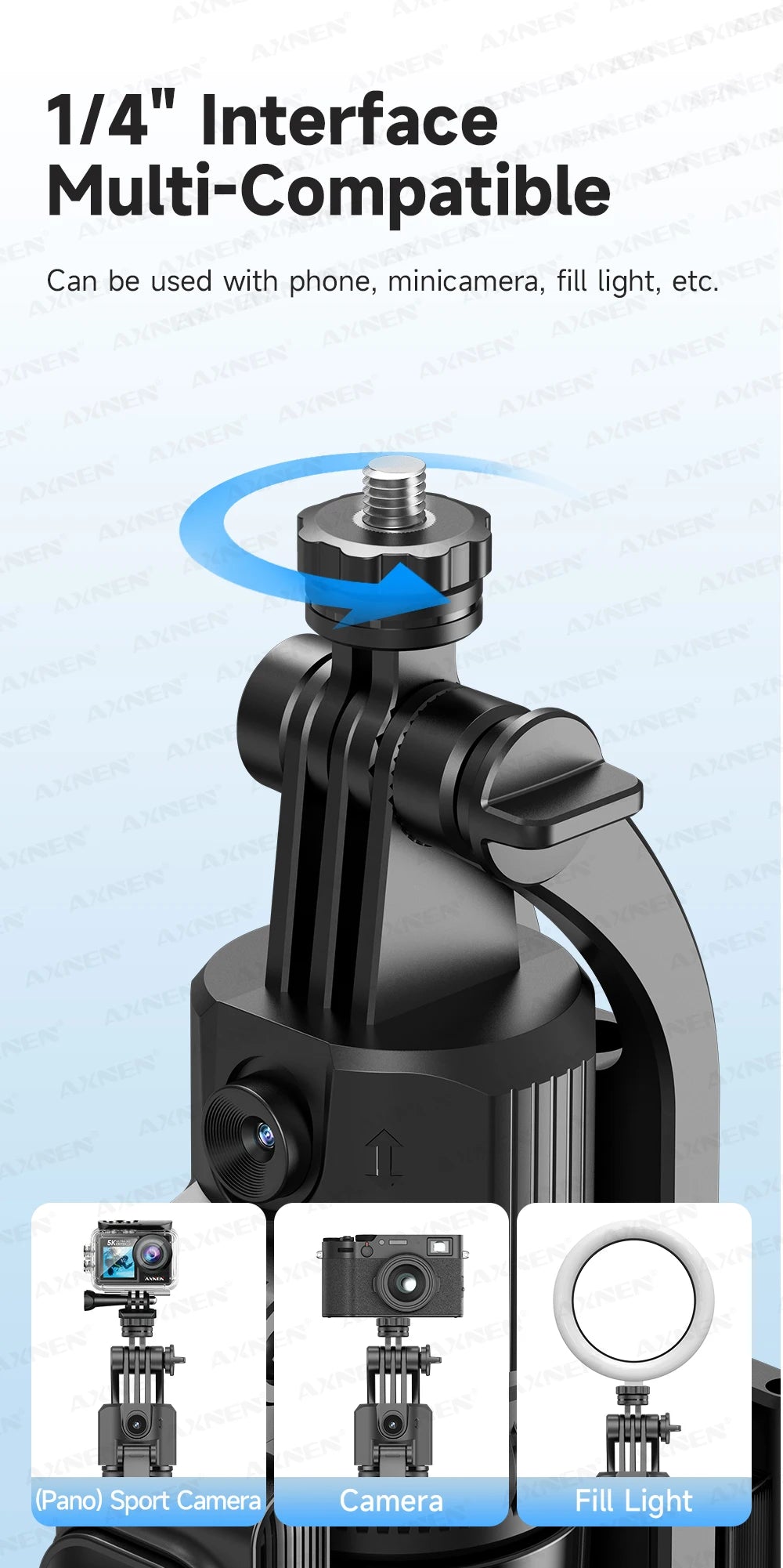 SmartPod AI™ - Treppiede 360° Auto-Rotante con Telecomando TikTok e Stabilizzatore Intelligente | Cameraman Automatico