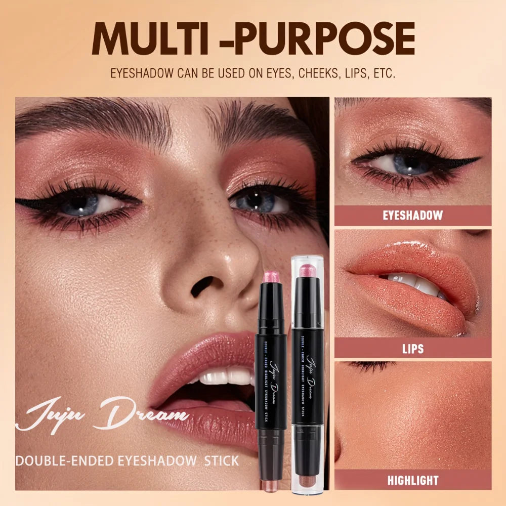 DualShine Pro™ – Ombretto Stick Doppia Punta - Base Opaca & Glitter Luccicanti | Sguardo Intenso in 30 Secondi