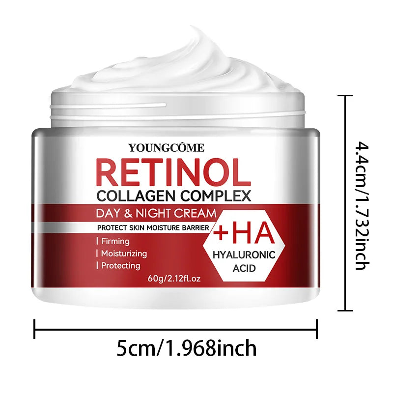 Retinol Collagen Complex™ | Crema Viso Rigenerante Giorno e Notte - Trattamento Intensivo Collagene e Acido Ialuronico