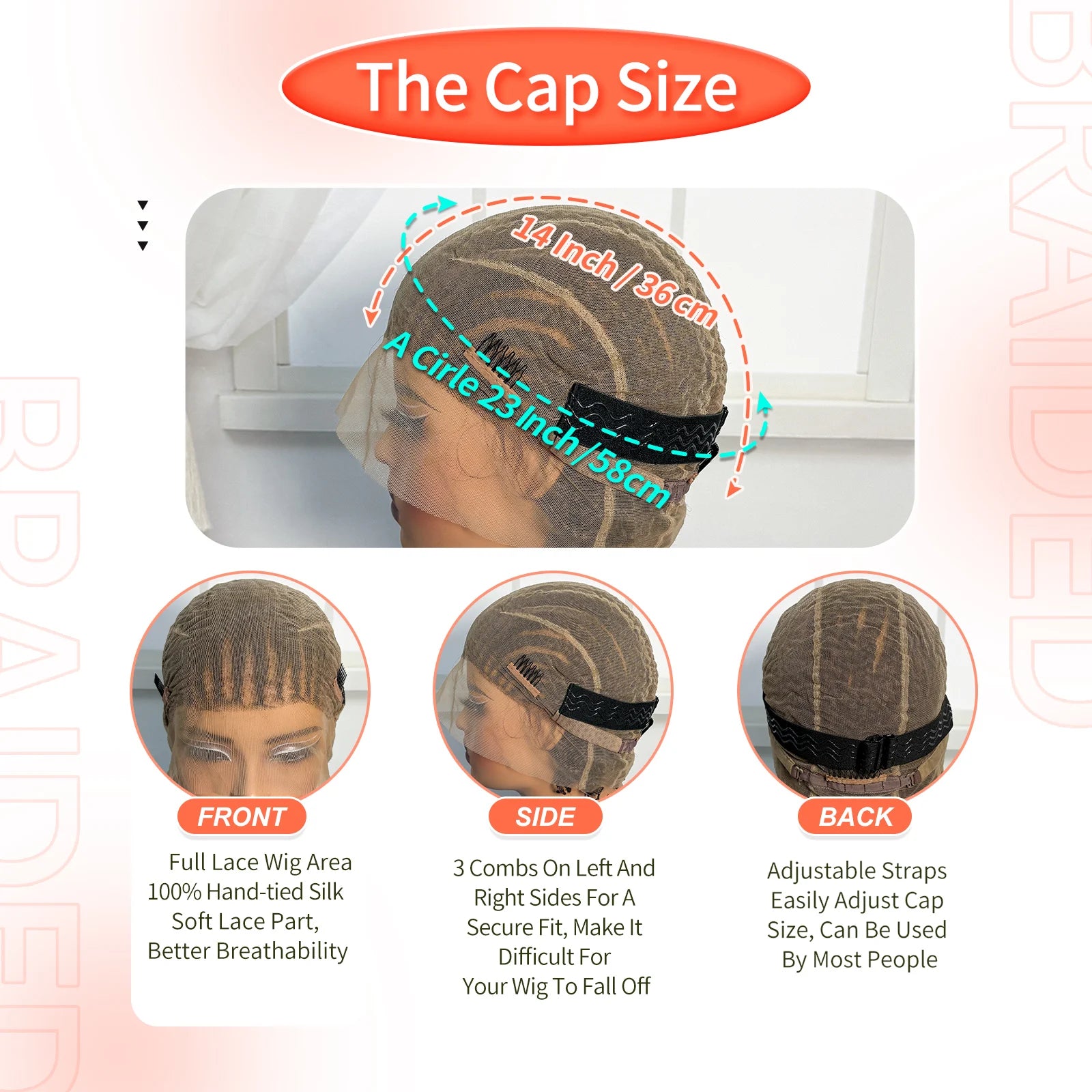 BraidedBob™ | Parrucca Sintetica Premium con Treccine Senza Nodi - Full Lace HD e Baby Hair