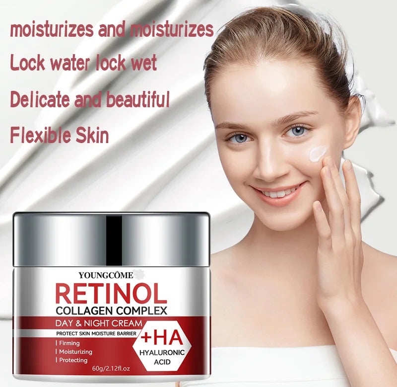 Retinol Collagen Complex™ | Crema Viso Rigenerante Giorno e Notte - Trattamento Intensivo Collagene e Acido Ialuronico