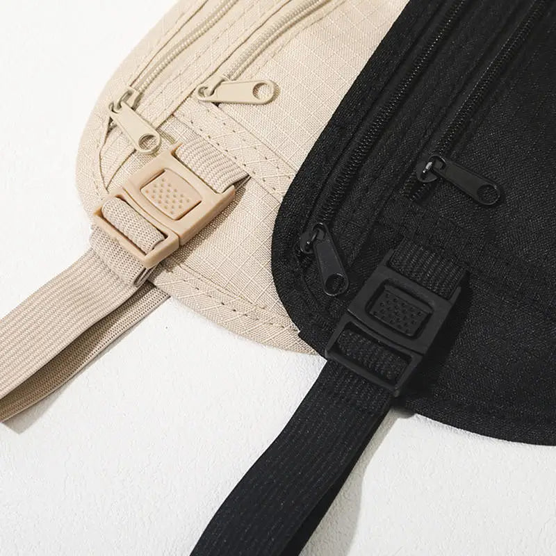 Secure-Travel™ Slim | Marsupio Antifurto Sottile per Soldi e Documenti - Design Discreto per Viaggi e Corsa