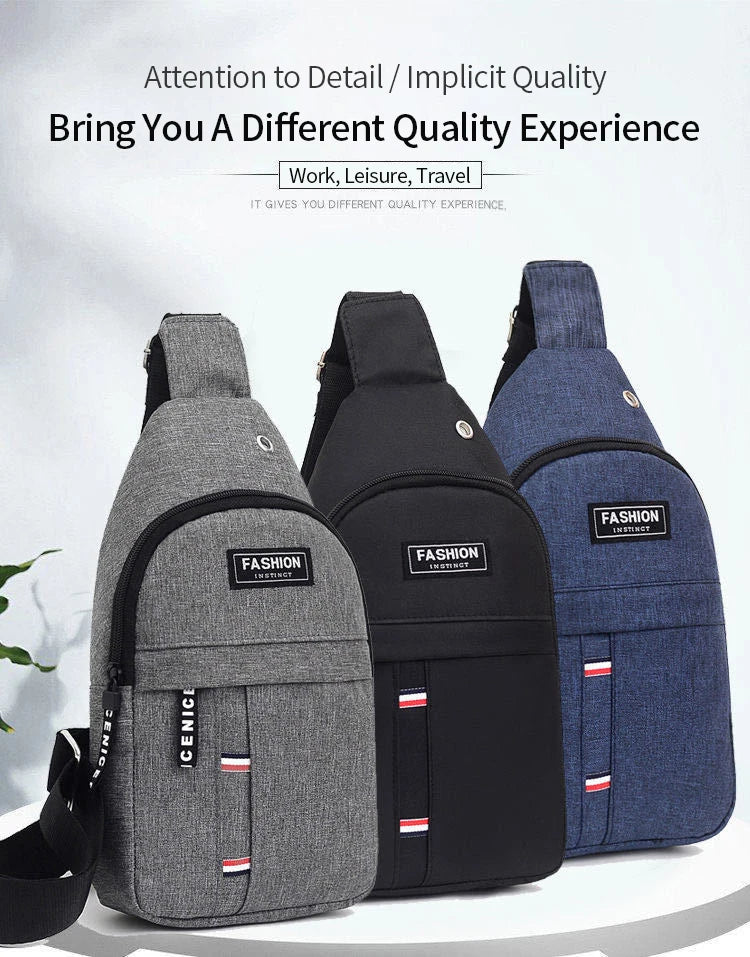TravelSling™ – Mini Zaino Monospalla Impermeabile da Viaggio | Porta Documenti e Telefono