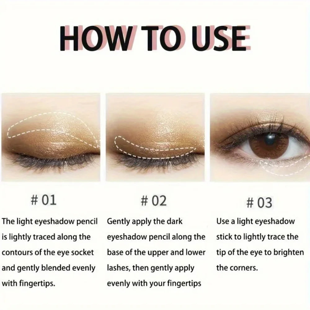 DualShine Pro™ – Ombretto Stick Doppia Punta - Base Opaca & Glitter Luccicanti | Sguardo Intenso in 30 Secondi