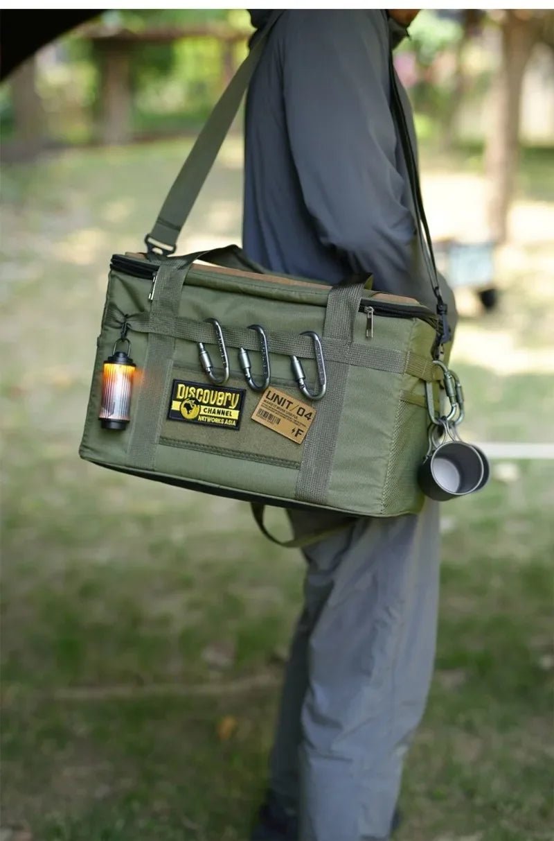 Tactical-Camp Box™ | Borsa Termica Multifunzionale con Tavolo Integrato - Borsa Porta Attrezzatura