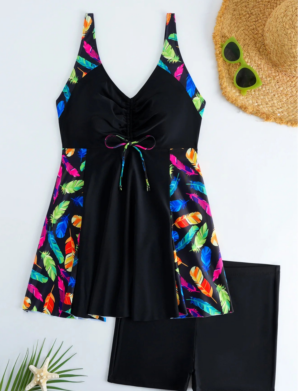 BeautyCurve™ Plus | Costume Modellante "Armonia Tropicale" - 8 Varianti di colore | Comfort Totale XL-5XL