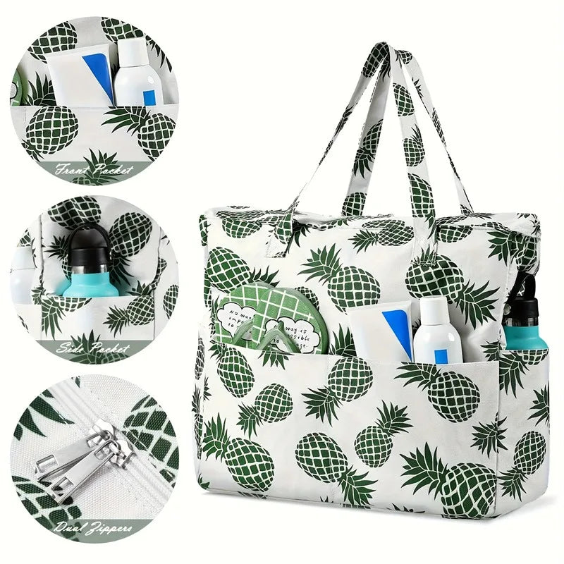 Summer-Tote™ | Borsa da Spiaggia Impermeabile in Oxford di Grande Capacità - Tasche Esterne per Accessori