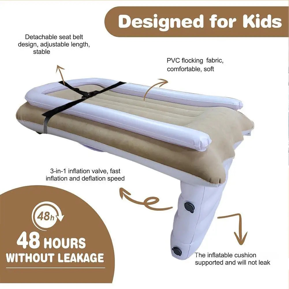 TravelBed Elite™ – Letto ad Aria Portatile per Aereo e Auto | Sponde di Protezione & Comfort 5 stelle