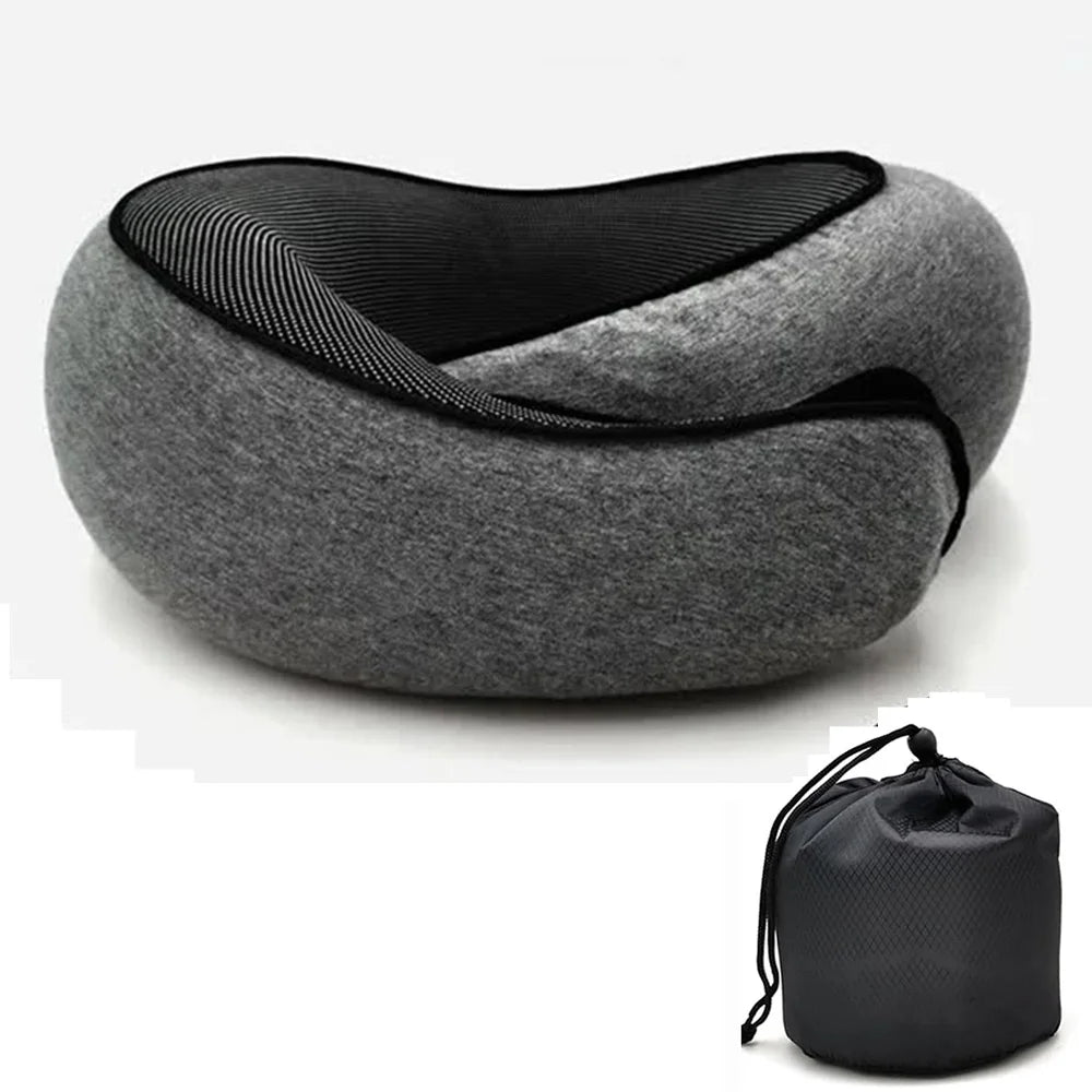 DreamSleep™ — Cuscino Cervicale Ergonomico in Memory Foam per Viaggi | Supporto 360°