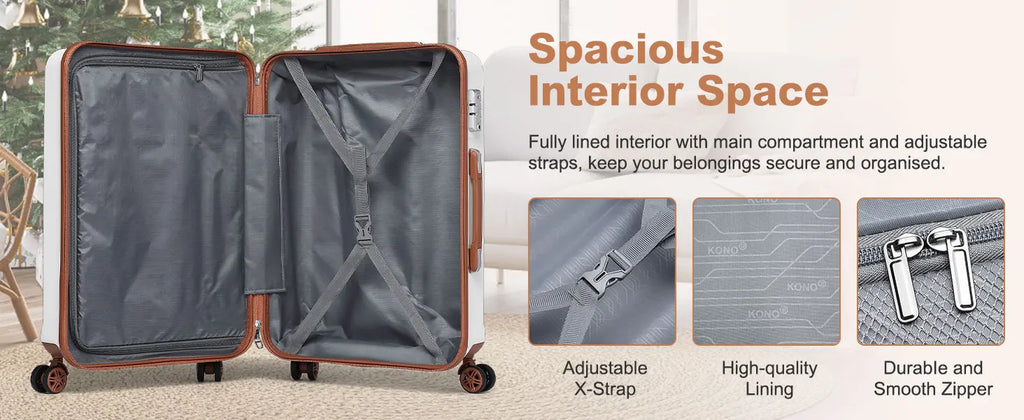 Globtreater™ Set | Kit Bagagli Coordinati Rigidi con Beauty Case e Organizer - Set Valigie Trolley 2/4/6 Pezzi