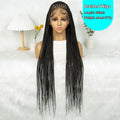 CornrowLace™ | Parrucca Intrecciata - Treccine Cornrow con Baby Hair | 90 cm di Lunghezza