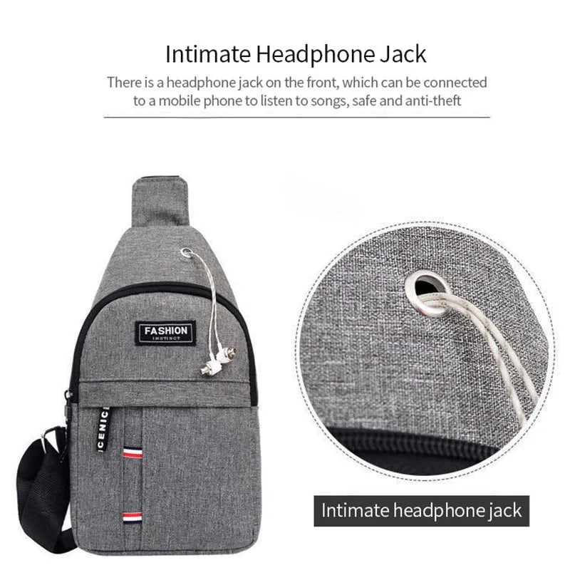 TravelSling™ – Mini Zaino Monospalla Impermeabile da Viaggio | Porta Documenti e Telefono