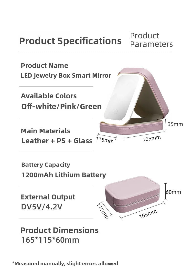 BeautyLed™ - Beauty Case da Viaggio con Specchio LED a 3 Intensità | Mini Makeup Station