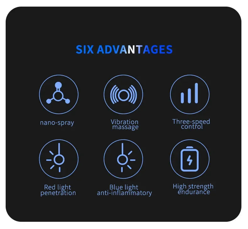 GlobTreater™ Hair-Regrow Pro - Spazzola Professionale Anticaduta e Massaggiante con Fototerapia LED | Applicatore Olio Integrato