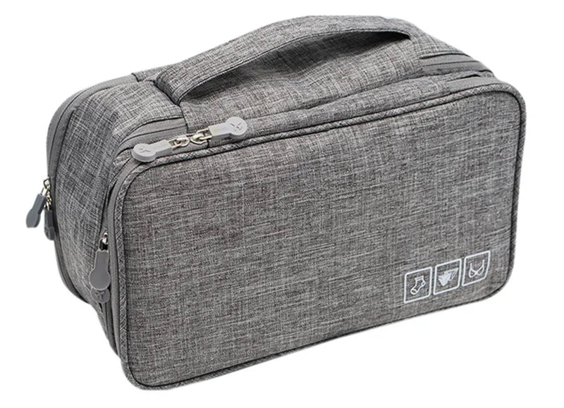 Travel-Organizer Elite™ | Borsa Multi-Scomparto per Biancheria e Cosmetici - Organizer da Viaggio a Strati Differenziati