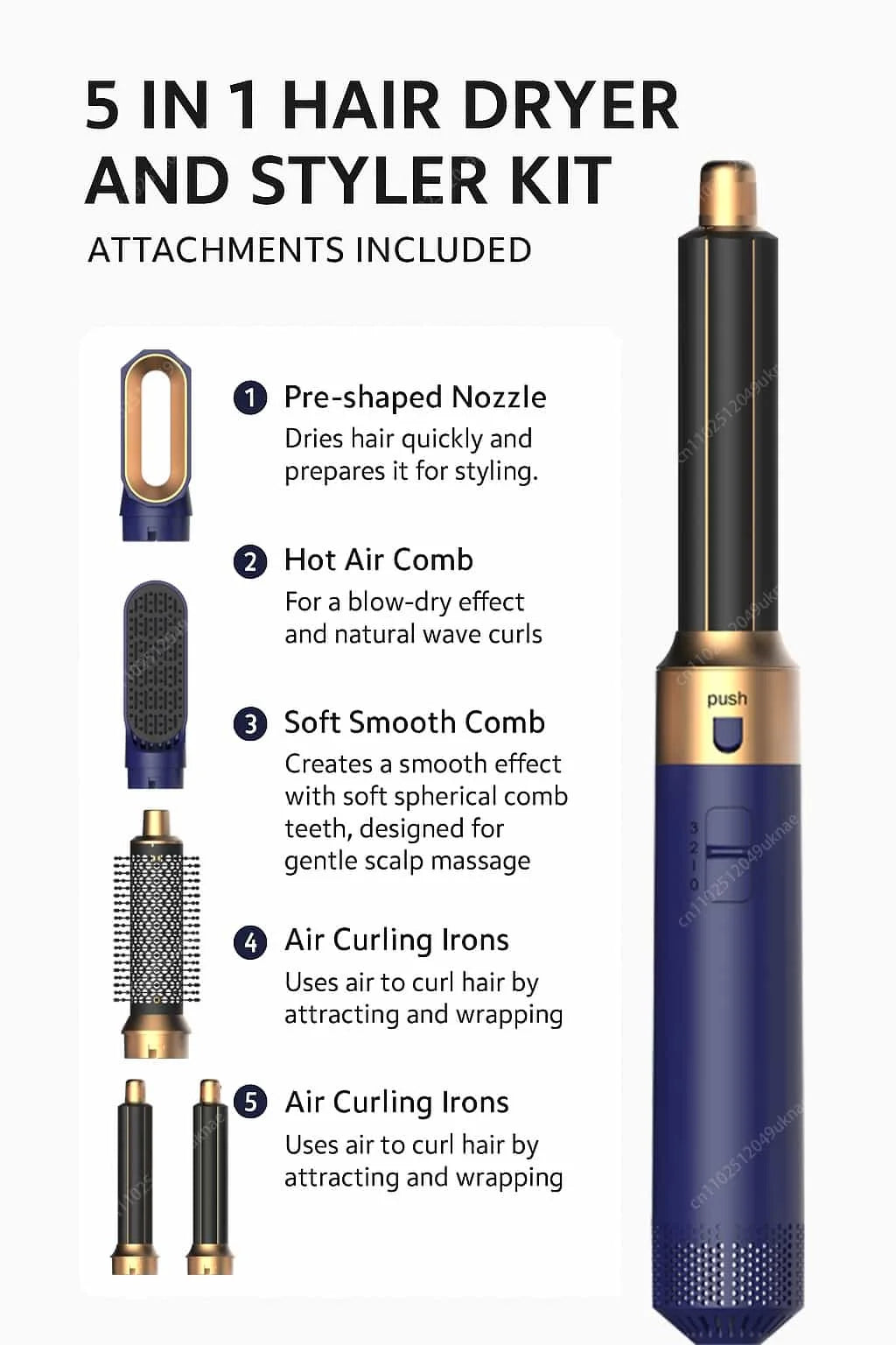 GlobTreater™ Air-Stylist Pro | Multistyler 5-in-1 con Custodia Premium in Pelle