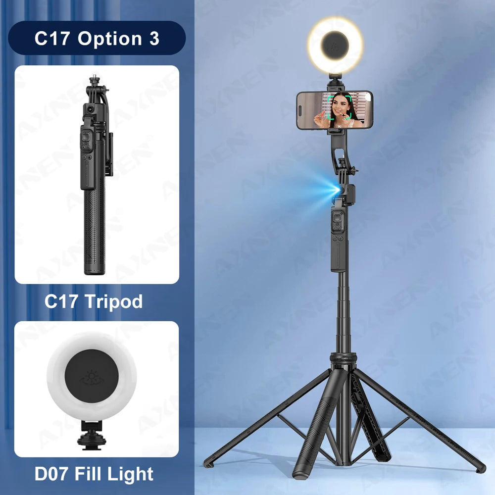 SmartPod AI™ - Treppiede 360° Auto-Rotante con Telecomando TikTok e Stabilizzatore Intelligente | Cameraman Automatico