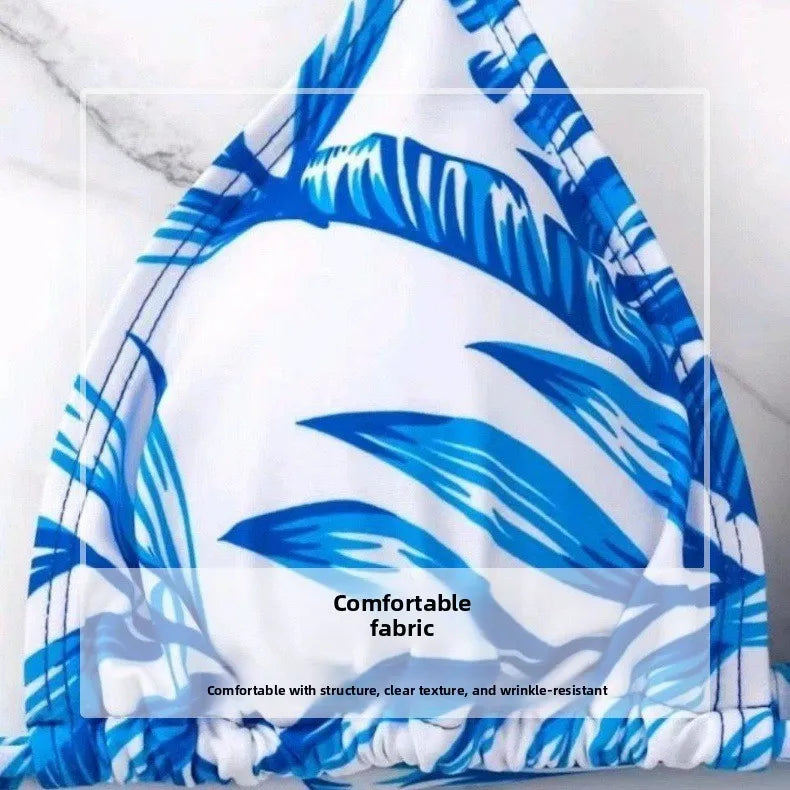 ExoticSet™ | Set 3 Pezzi con Bikini a triangolo e Copricostume Coordinato | Texture Esotica