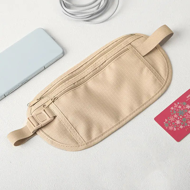 Secure-Travel™ Slim | Marsupio Antifurto Sottile per Soldi e Documenti - Design Discreto per Viaggi e Corsa