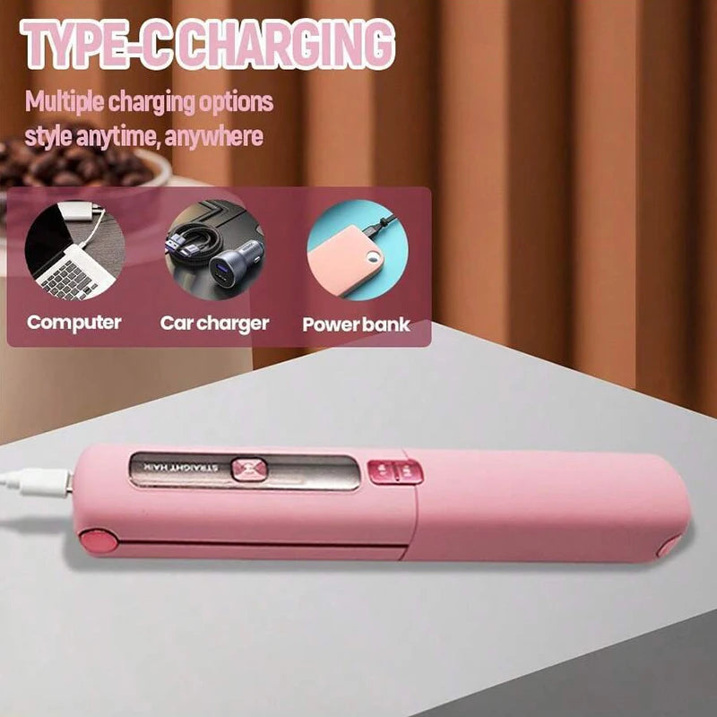 DreamGloss™ – Mini Piastra Professionale da Viaggio USB | Senza Fili