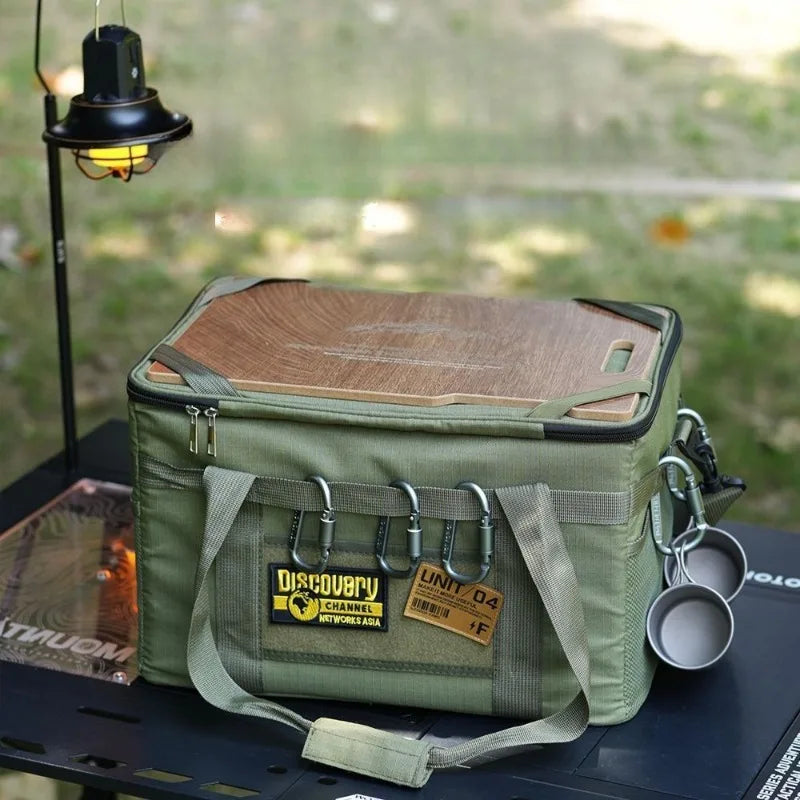 Tactical-Camp Box™ | Borsa Termica Multifunzionale con Tavolo Integrato - Borsa Porta Attrezzatura