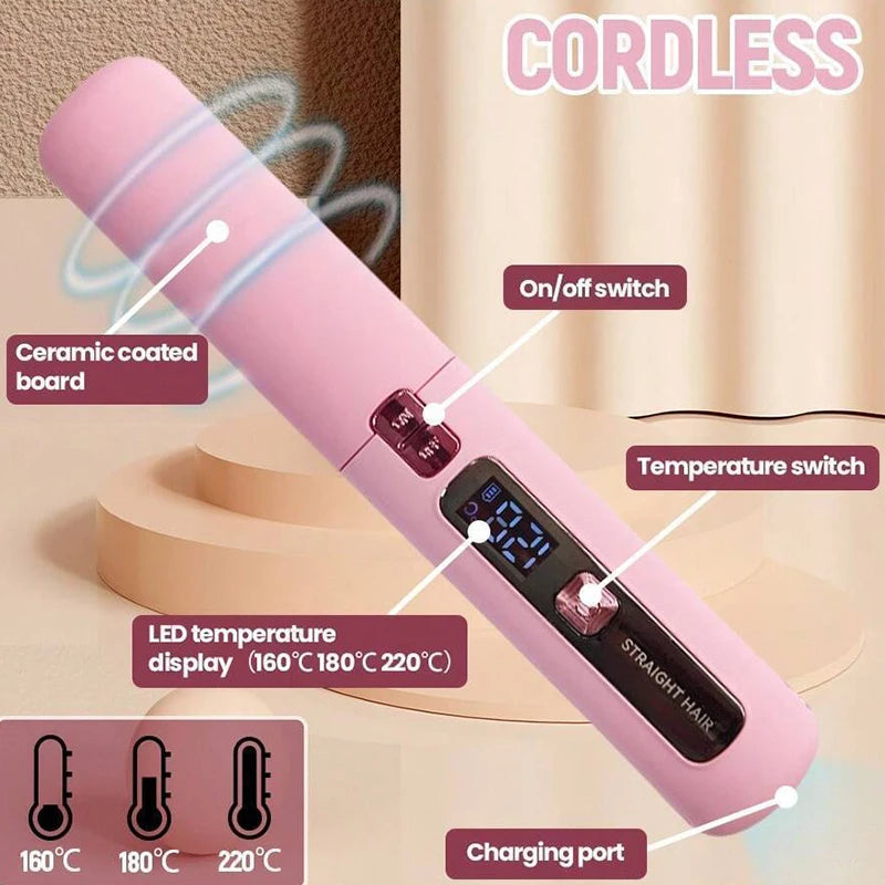DreamGloss™ – Mini Piastra Professionale da Viaggio USB | Senza Fili