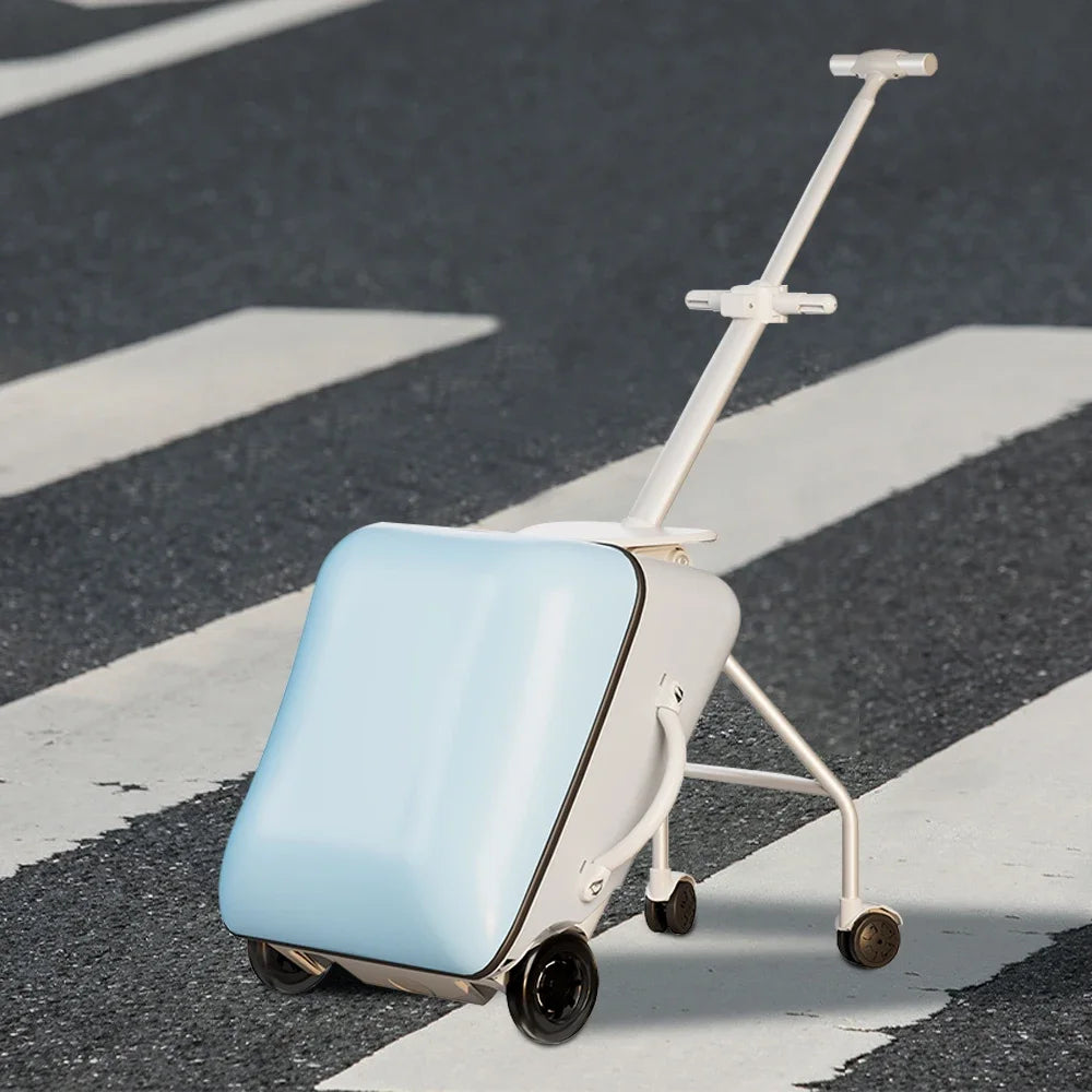 Travel-Kids Case™ | Valigia Trolley Cavalcabile con Seduta Integrata - Ruote Girevoli a 360°